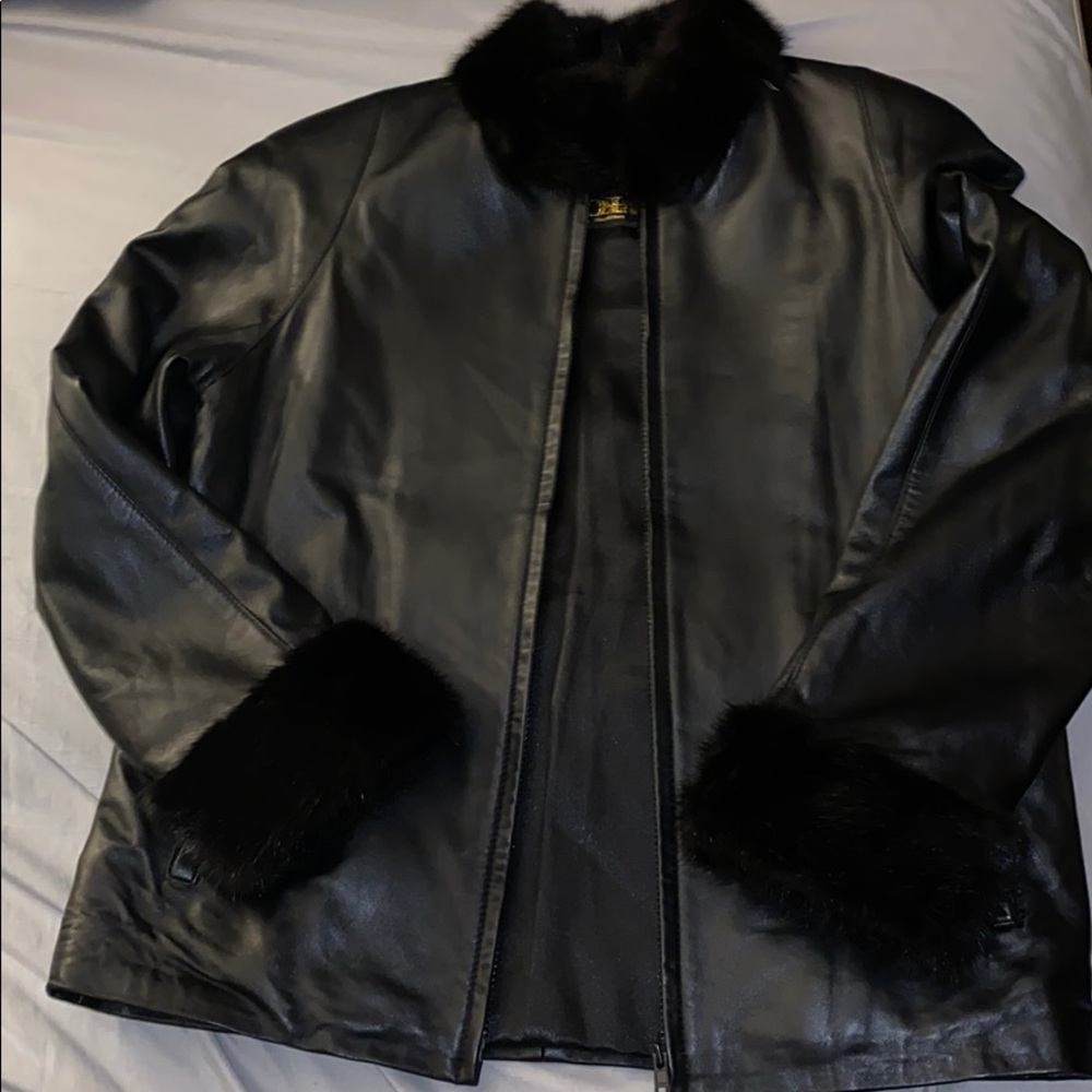 Black fur jacket